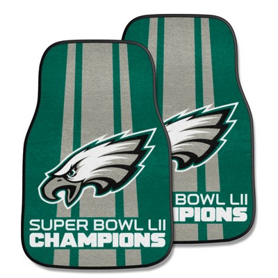 Fan Mats  LLC Philadelphia Eagles Front Carpet Car Mat Set - 2 Pieces, 2018 Super Bowl LII Champions Green