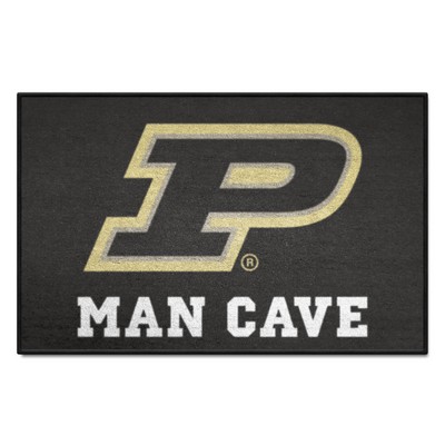 Fan Mats  LLC Purdue Boilermakers Starter Mat Man Cave Black