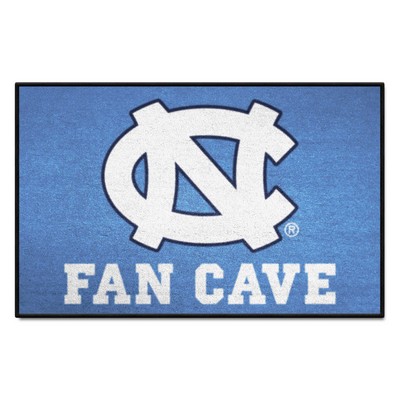 Fan Mats  LLC North Carolina Tar Heels Starter Mat Fan Cave Blue