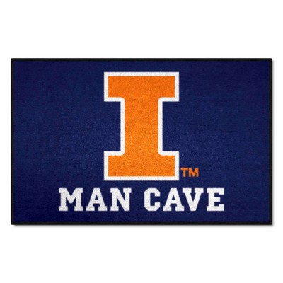 Fan Mats  LLC Illinois Illini Starter Mat Man Cave Blue