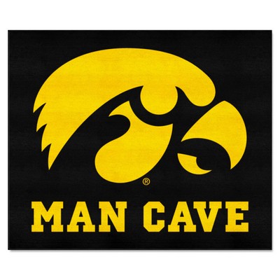 Fan Mats  LLC Iowa Hawkeyes Tailgater Mat Man Cave Black