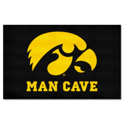 Fan Mats  LLC Iowa Hawkeyes Ulti-Mat Man Cave Black
