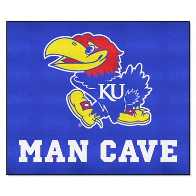 Fan Mats  LLC Kansas Jayhawks Tailgater Mat Man Cave Blue