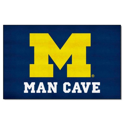 Fan Mats  LLC Michigan Wolverines Ulti-Mat Man Cave Blue