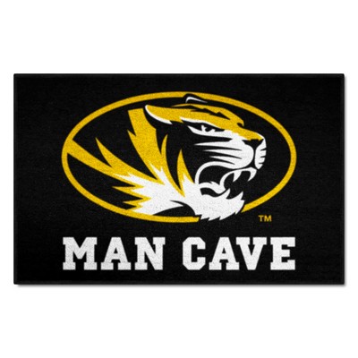 Fan Mats  LLC Missouri Tigers Starter Mat Man Cave Black