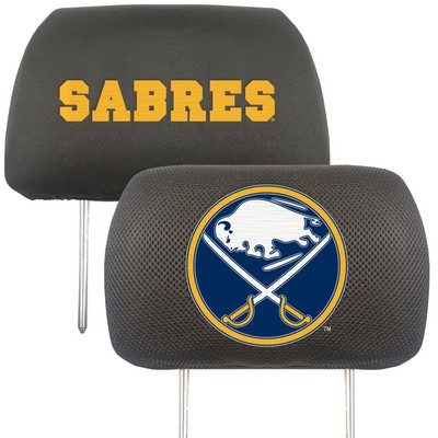 Fan Mats  LLC Buffalo Sabres Head Rest Cover Black