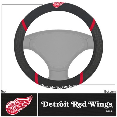 Fan Mats  LLC Detroit Red Wings Steering Wheel Cover Black