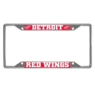 Fan Mats  LLC Detroit Red Wings License Plate Frame Chrome