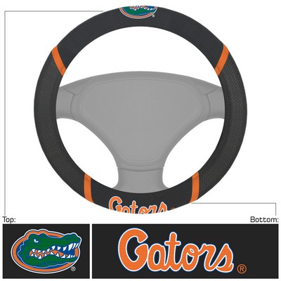 Fan Mats  LLC USMC Gators Steering Wheel Cover Black