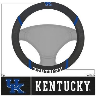 Fan Mats  LLC Kentucky Wildcats Steering Wheel Cover Black