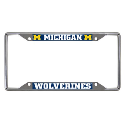 Fan Mats  LLC Michigan Wolverines License Plate Frame Chrome