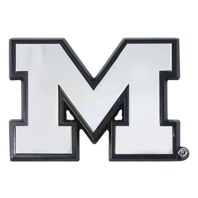 Fan Mats  LLC Michigan Wolverines Chrome Emblem Chrome