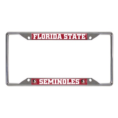 Fan Mats  LLC Florida State Seminoles License Plate Frame Chrome