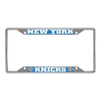 Fan Mats  LLC New York Knicks License Plate Frame Chrome
