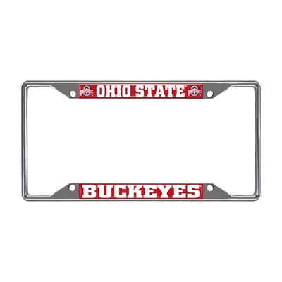 Fan Mats  LLC Ohio State Buckeyes License Plate Frame Red