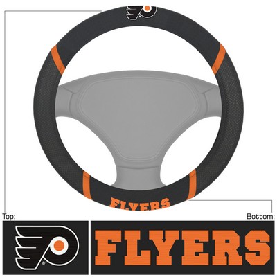 Fan Mats  LLC Philadelphia Flyers Embroidered Steering Wheel Cover Black