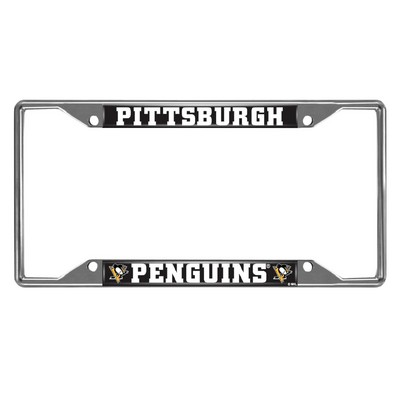 Fan Mats  LLC Pittsburgh Penguins License Plate Frame Chrome