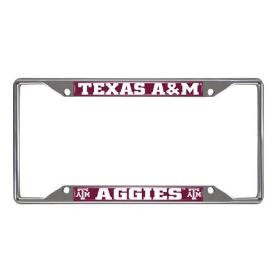 Fan Mats  LLC Texas A&M Aggies License Plate Frame Chrome