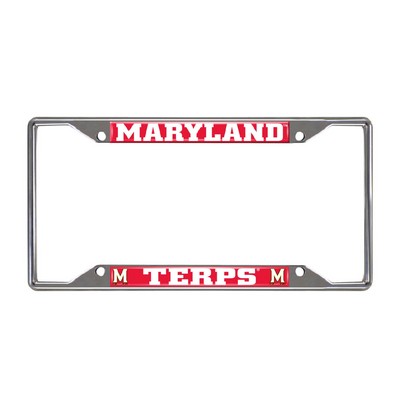 Fan Mats  LLC Maryland Terrapins License Plate Frame Chrome