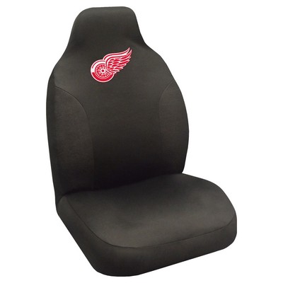 Fan Mats  LLC Detroit Red Wings Embroidered Seat Cover Black