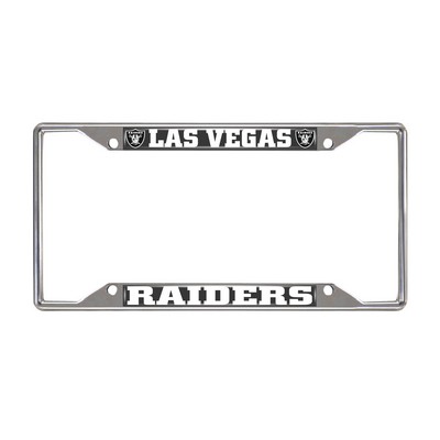 Fan Mats  LLC Las Vegas Raiders License Plate Frame Black