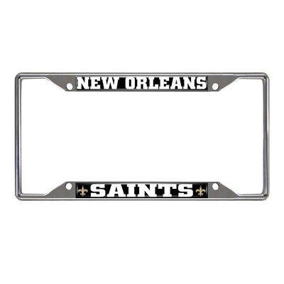 Fan Mats  LLC New Orleans Saints License Plate Frame Black