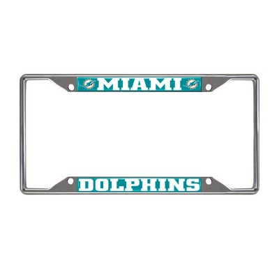 Fan Mats  LLC Miami Dolphins License Plate Frame Aqua