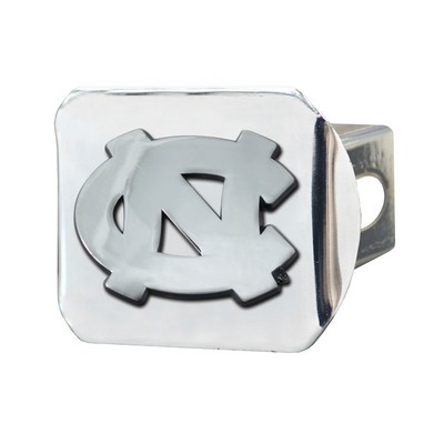 Fan Mats  LLC North Carolina Tar Heels Hitch Cover Chrome Chrome