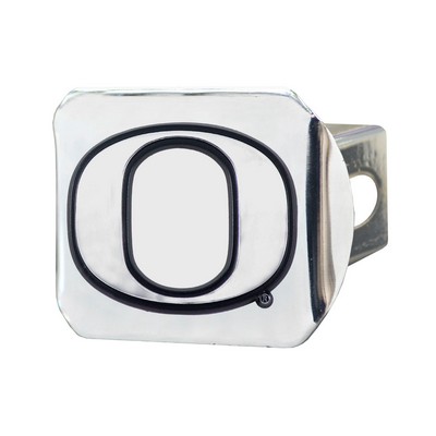 Fan Mats  LLC Oregon Ducks Hitch Cover Chrome Chrome