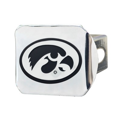 Fan Mats  LLC Iowa Hawkeyes Hitch Cover Chrome Chrome