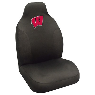 Fan Mats  LLC Wisconsin Badgers Seat Cover Black