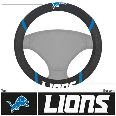 Fan Mats  LLC Detroit Lions Steering Wheel Cover Black