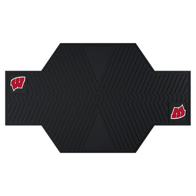Fan Mats  LLC Wisconsin Badgers Motorcycle Mat Black