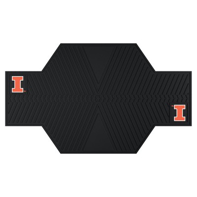 Fan Mats  LLC Illinois Illini Motorcycle Mat Black