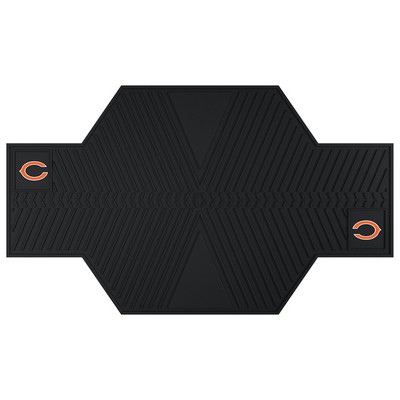 Fan Mats  LLC Chicago Bears Motorcycle Mat Black