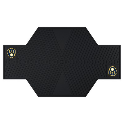 Fan Mats  LLC Milwaukee Brewers Motorcycle Mat Black