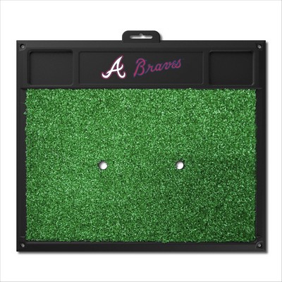 Fan Mats  LLC Atlanta Braves Golf Hitting Mat Navy