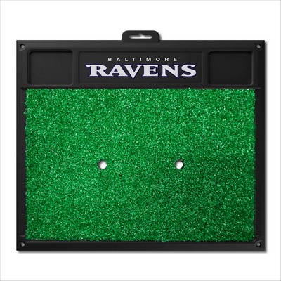 Fan Mats  LLC Baltimore Ravens Golf Hitting Mat Black