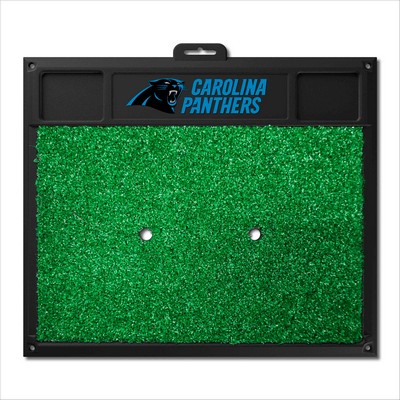 Fan Mats  LLC Carolina Panthers Golf Hitting Mat Black
