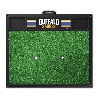 Fan Mats  LLC Buffalo Sabres Golf Hitting Mat Black