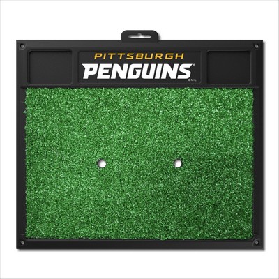 Fan Mats  LLC Pittsburgh Penguins Golf Hitting Mat Black