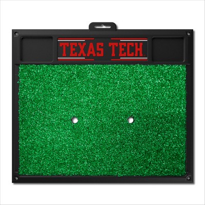 Fan Mats  LLC Texas Tech Red Raiders Golf Hitting Mat Red