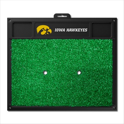 Fan Mats  LLC Iowa Hawkeyes Golf Hitting Mat Black
