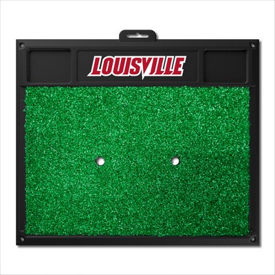 Fan Mats  LLC Louisville Cardinals Golf Hitting Mat Red