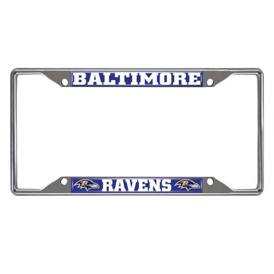 Fan Mats  LLC Baltimore Ravens License Plate Frame Blue