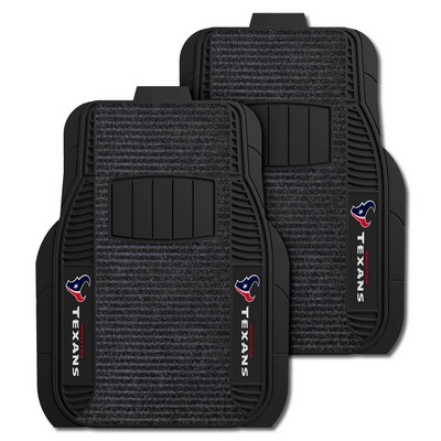 Fan Mats  LLC Houston Texans 2-pc Deluxe Car Mat Set Black