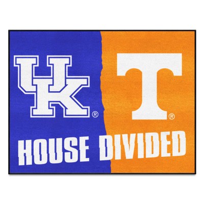 Fan Mats  LLC House Divided Kentucky / Tennessee House Divided Mat Multi