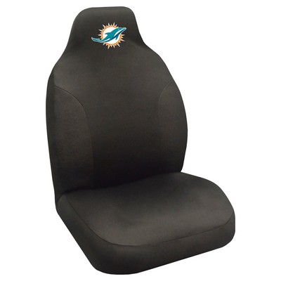 Fan Mats  LLC Miami Dolphins Embroidered Seat Cover Black