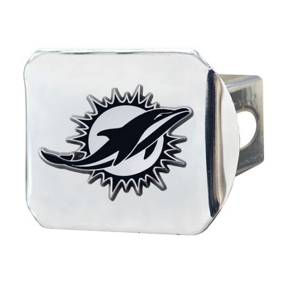 Fan Mats  LLC Miami Dolphins Hitch Cover Chrome Chrome