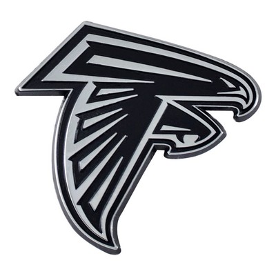 Fan Mats  LLC Atlanta Falcons 3D Chrome Metal Emblem Chrome